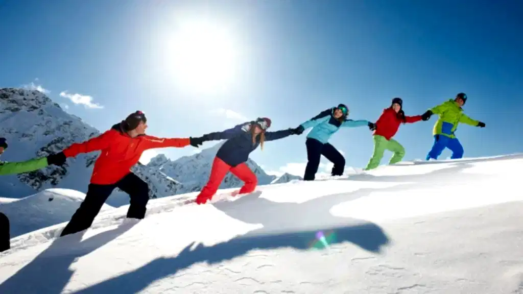 Gruplar İçin Eğitimler 2 öğrenciler için kayak grup dersleri